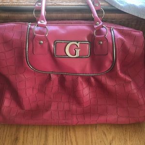 Pink GUESS tote bag